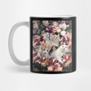 Cute Kitty Cat Flower Mug